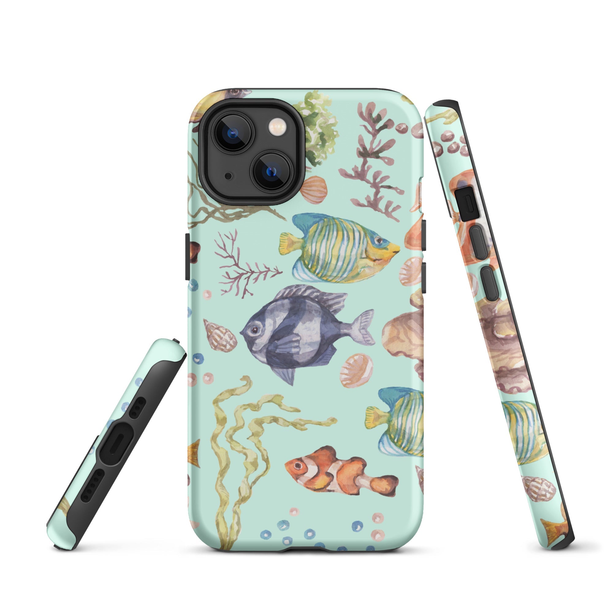 Salty Turquoise Reef Tough Case for iPhone®-10