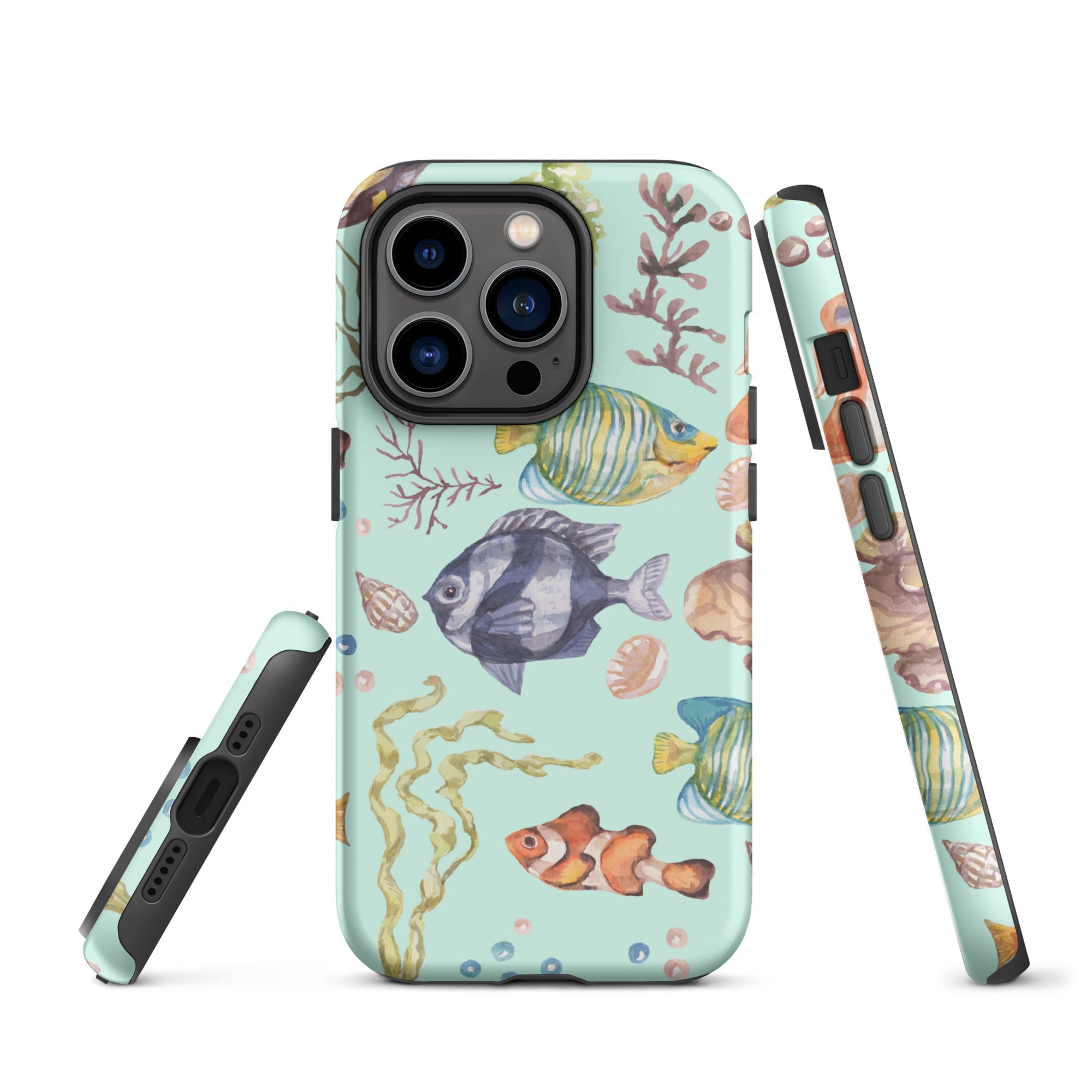 Salty Turquoise Reef Tough Case for iPhone®-15