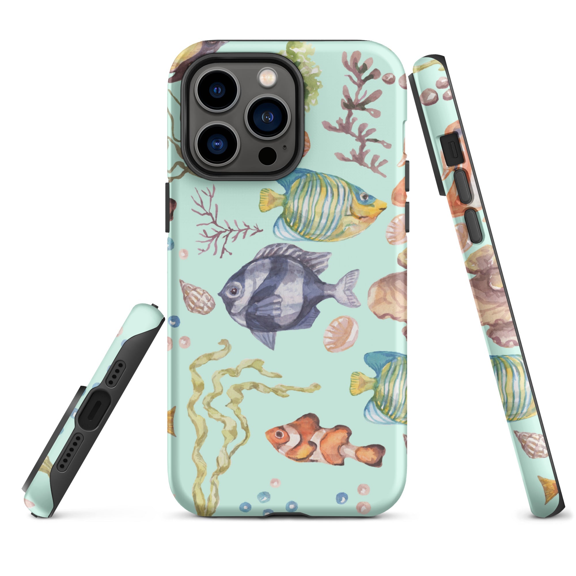 Salty Turquoise Reef Tough Case for iPhone®-16